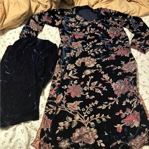 Floral Velvet 👗 palachi suit sz 40 chest